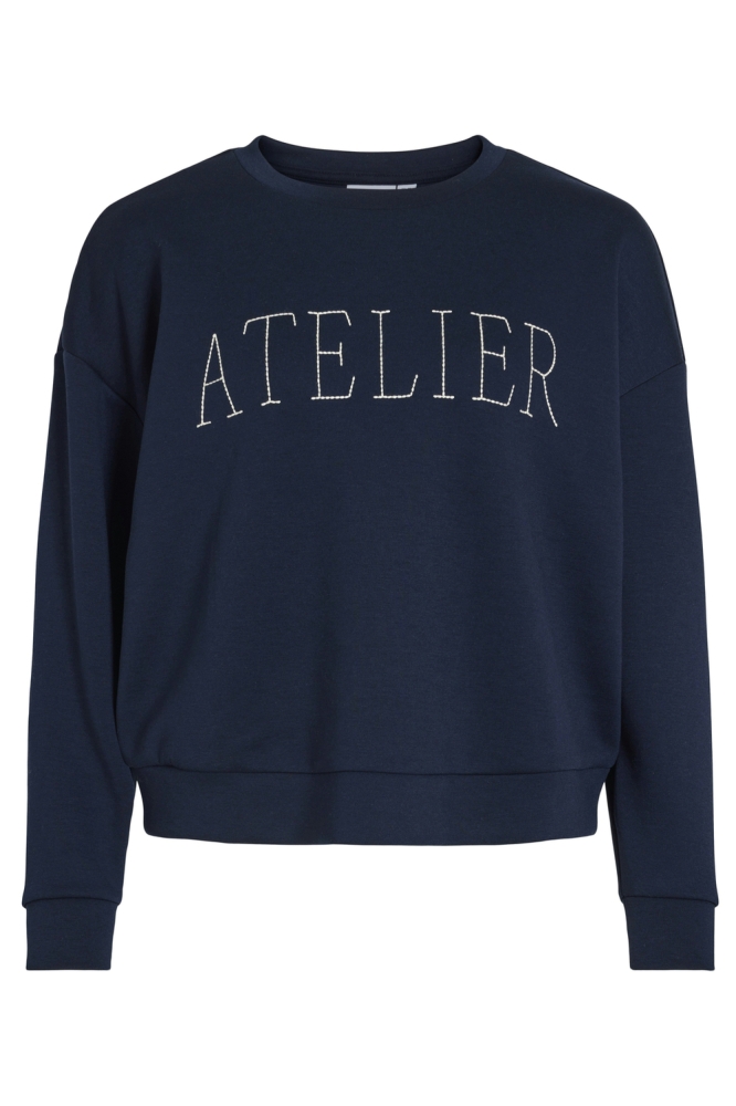 VISIFFI ATELIER O-NECK L/S TOP/PB 14103224 NAVY BLAZER/EMB ATELIE